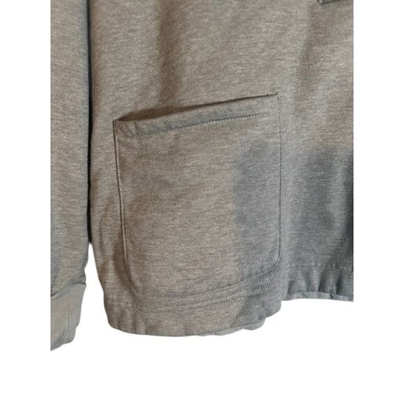 J.  Crew Gray Long Sleeve Button Henley Cotton Blend Sweatshirt Women Sz S - Picture 3 of 10